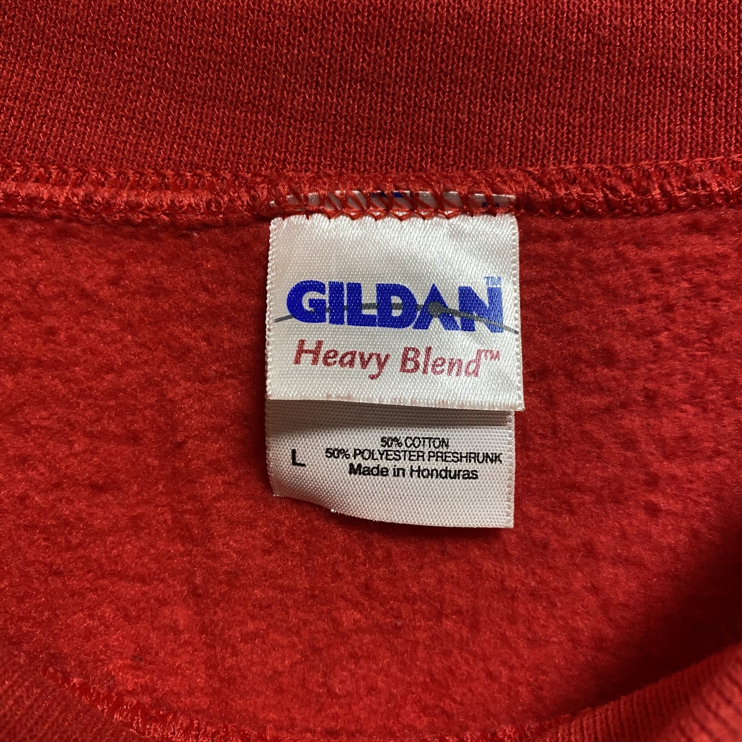 古着 used GILDAN ギルダン 長袖クルーネックスウェット トレーナー メリークリスマス 赤 レッド 秋冬服 Lサイズ