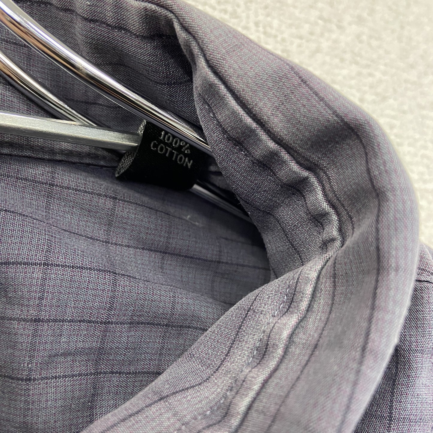 Calvin Klein カルバンクライン Regular Fit 長袖シャツ チェック柄 紫 パープル 2XLサイズ