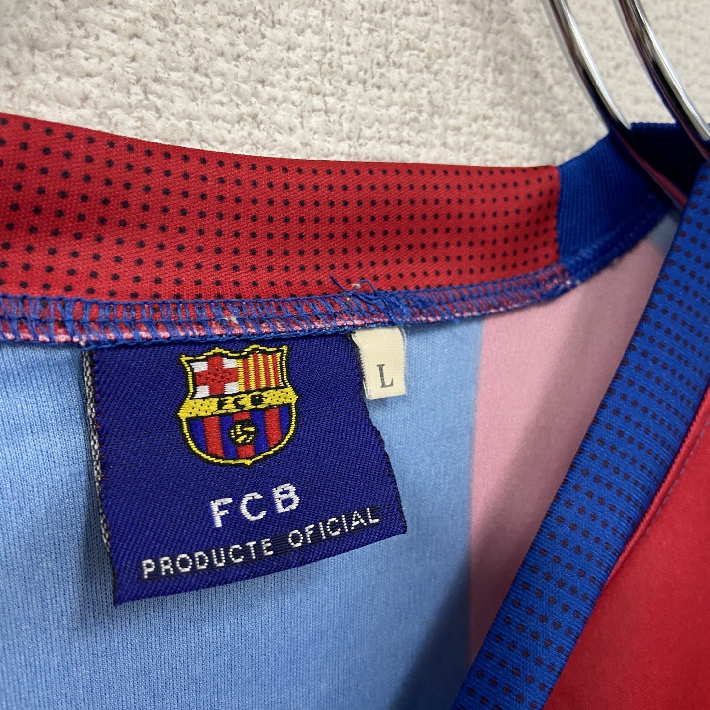 FCB FCバルセロナ ユニフォーム ゲームシャツ ロナウジーニョ バイカラー Lサイズ
