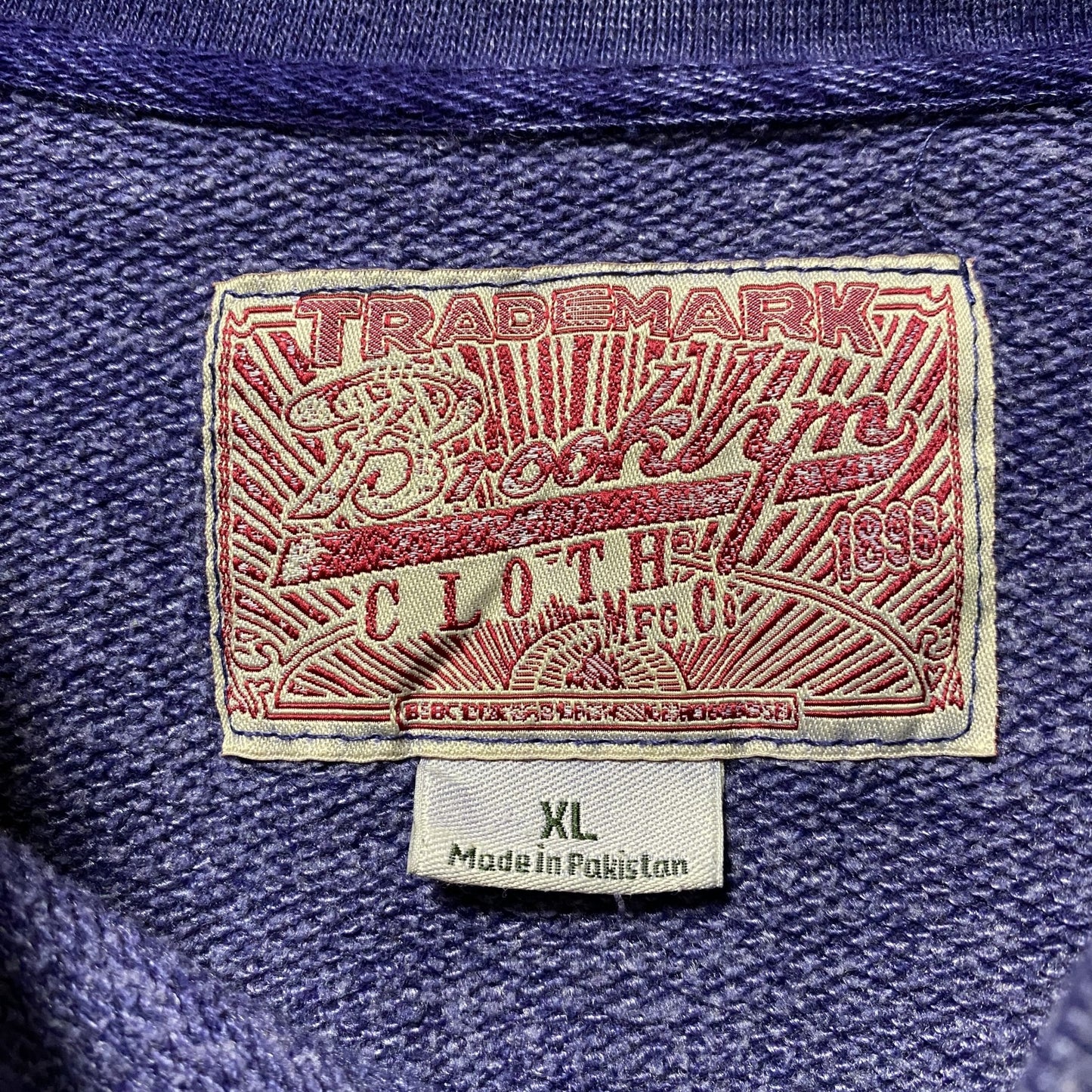 古着 used Brooklyn Cloth 長袖スウェット トレーナー ネイビー レトロ オーバーサイズ XLサイズ