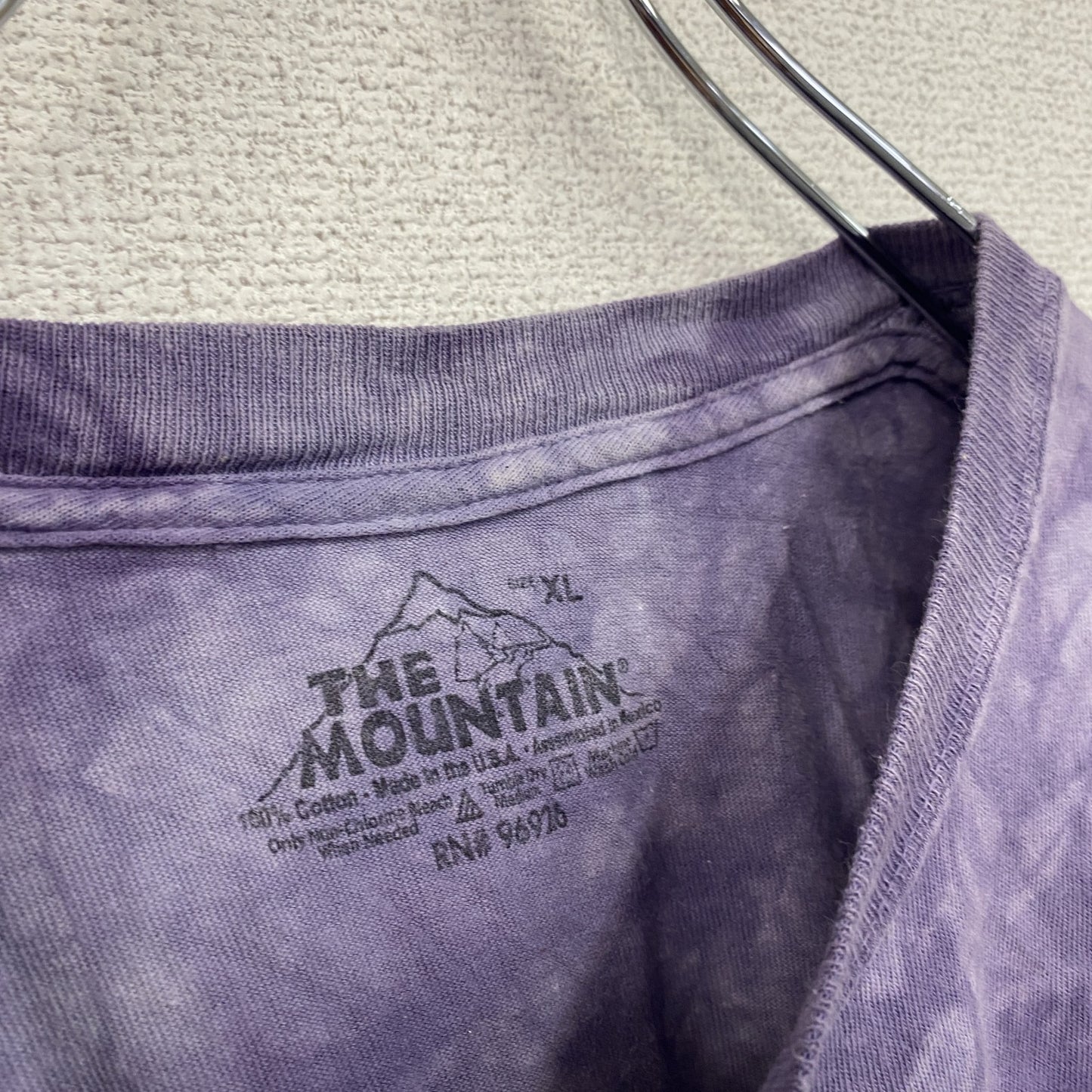 THE MOUNTAIN ザマウンテン 半袖プリントTシャツ アニマルT タイダイ 紫 パープル XLサイズ