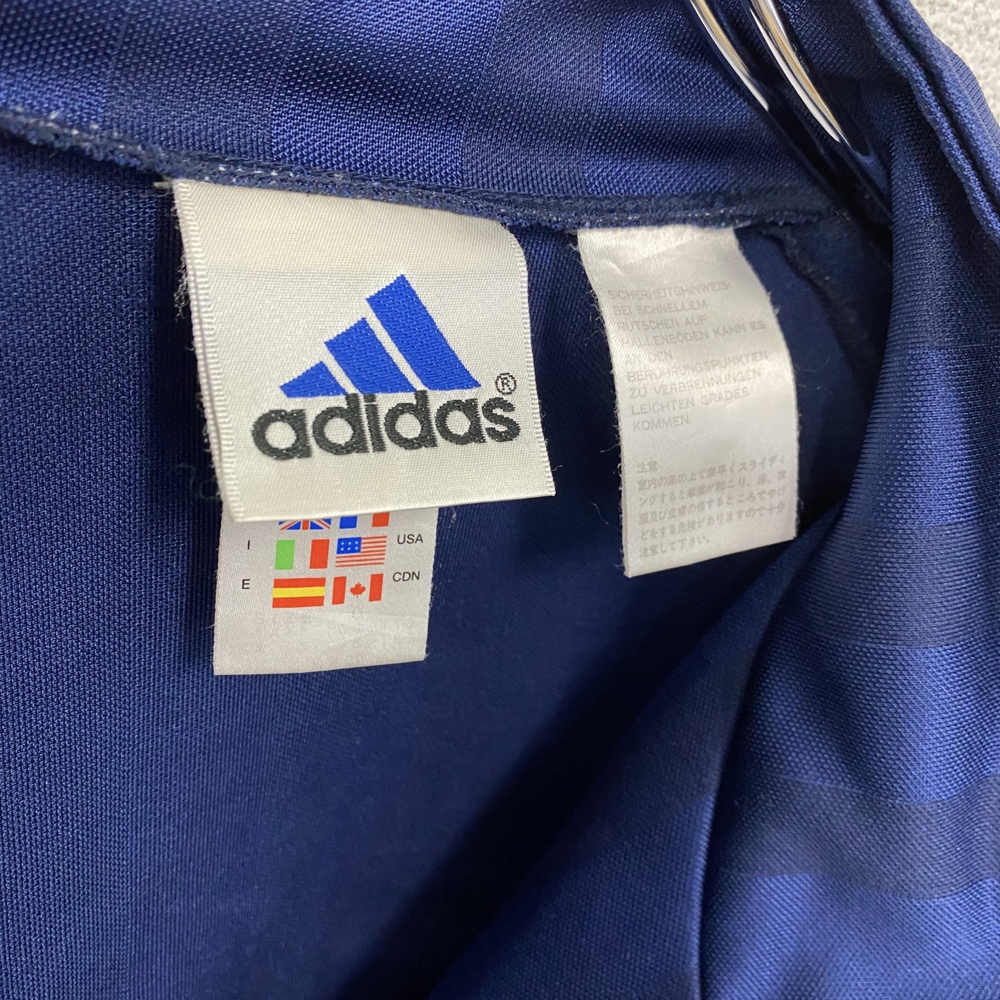 adidas アディダス トラックジャケット/ジャージ 紺 ネイビー Oサイズ