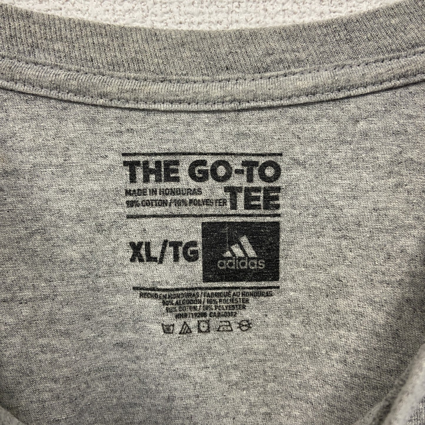 古着 used adidas アディダス 半袖プリントTシャツ クルーネック 灰色 グレー evolve XLサイズ