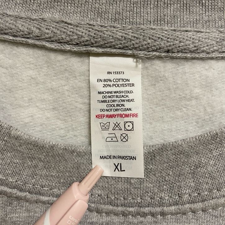 古着 used 長袖プリントスウェット トレーナー クルーネック DRUNKLE グレー レトロ ビッグシルエット XLサイズ