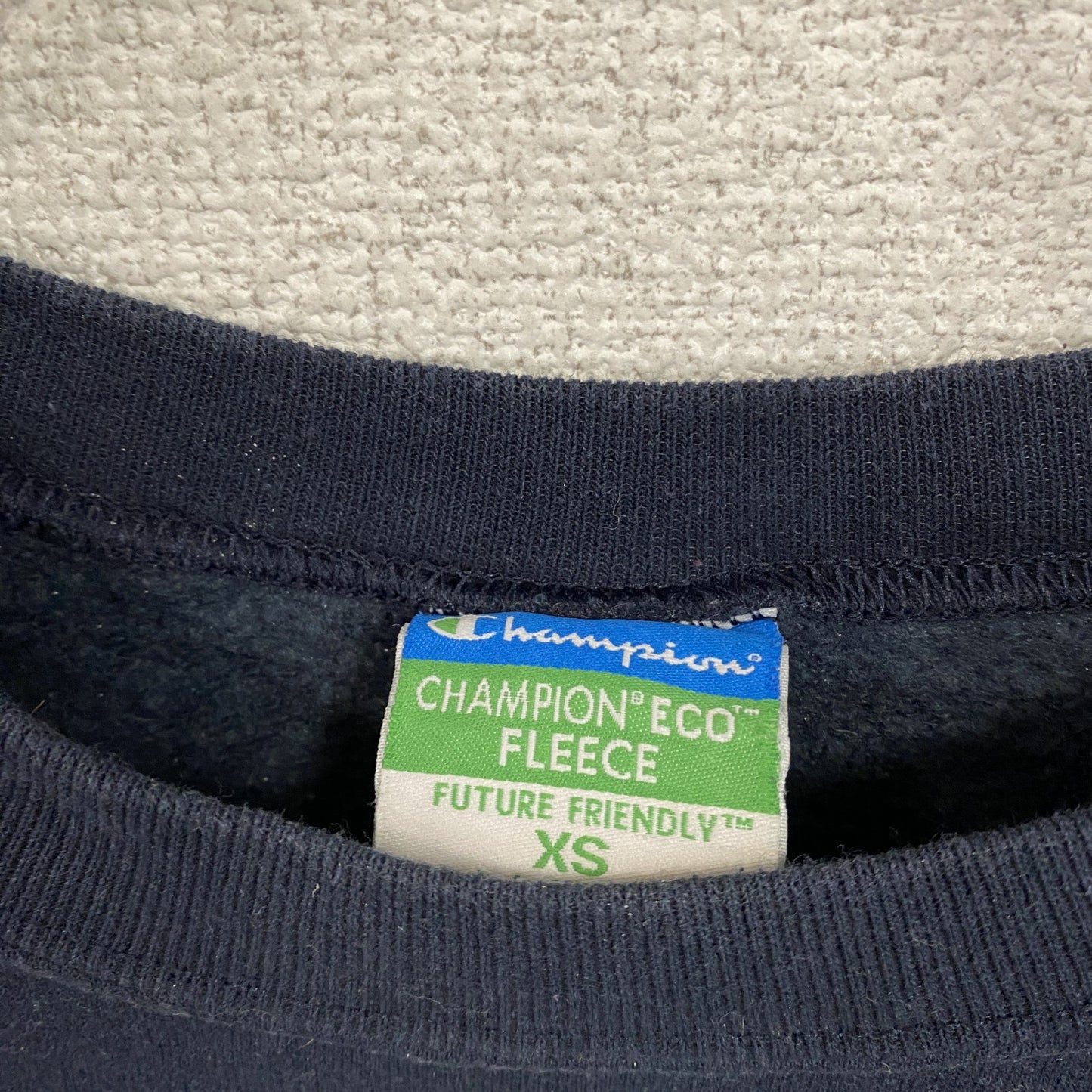 Champion チャンピオン ECO FLEECE スウェット/トレーナー カレッジロゴ 紺 ネイビー XSサイズ