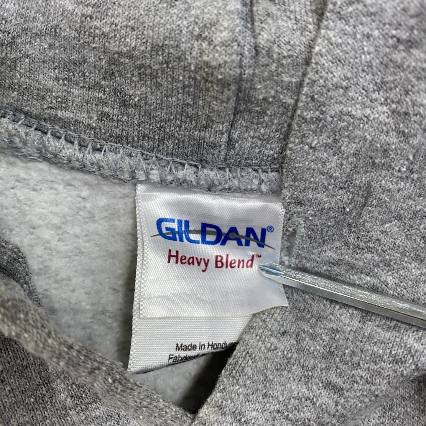 GILDAN ギルダン スウェットパーカー/フーディー カプセルプリント 3連プリント 灰色 グレー Sサイズ