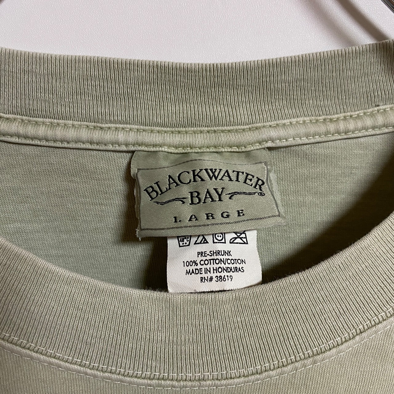 古着 used BLACKWATERBAY 半袖クルーネックTシャツ バックプリント Maui 緑 グリーン 春夏服 Lサイズ