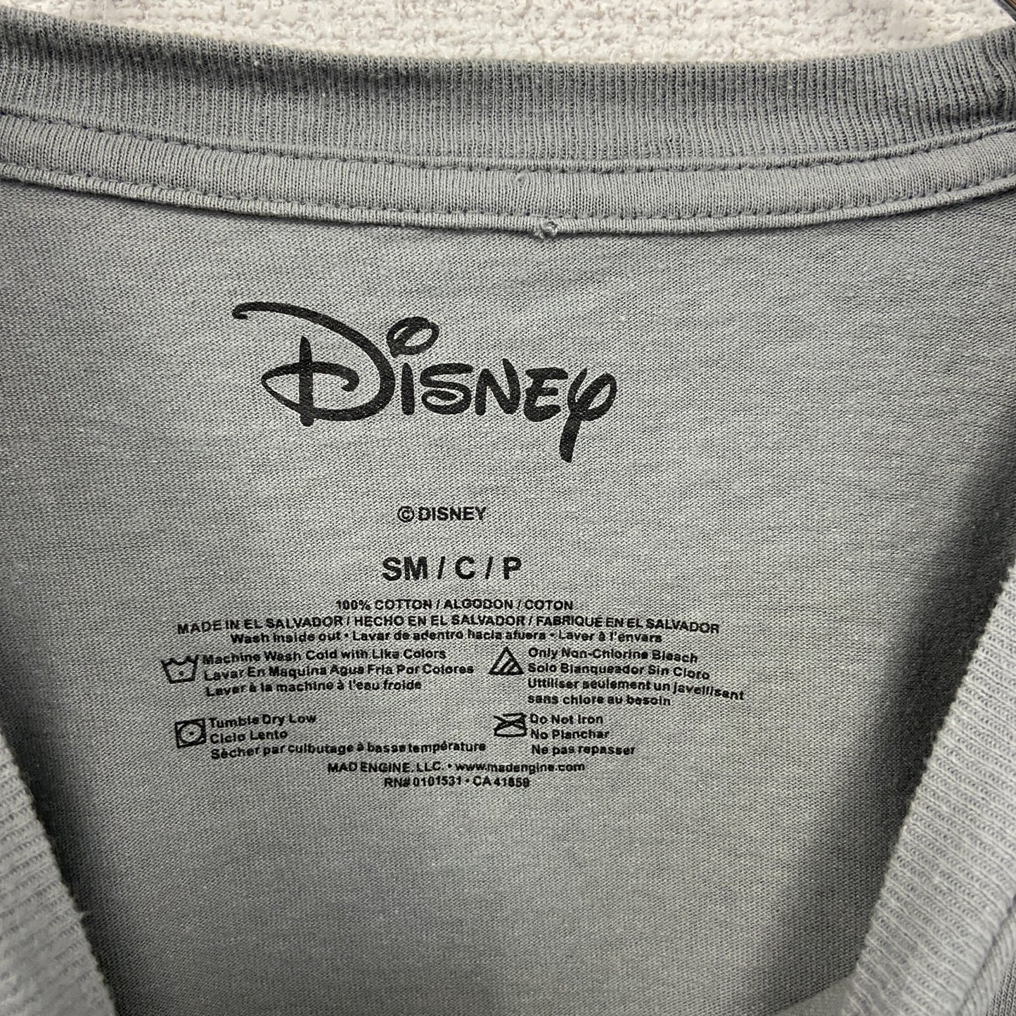 古着 used Disney ディズニー 長袖ビックプリントTシャツ ミッキー&フレンズ 灰色 グレー Mサイズ