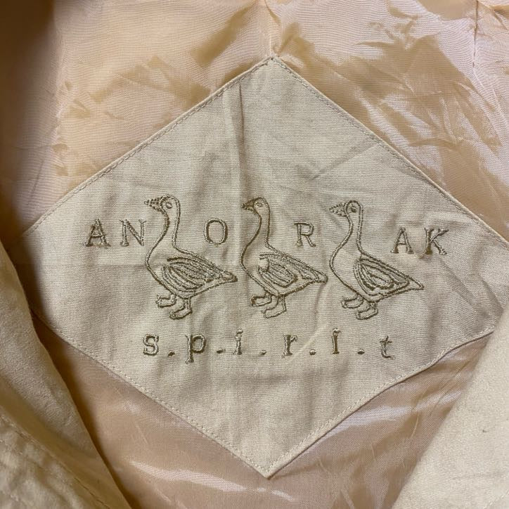古着 used ANORAK 長袖マウンテンパーカー ハイネックアウター フード取り外し可 黄色 イエロー 秋冬服 Lサイズ