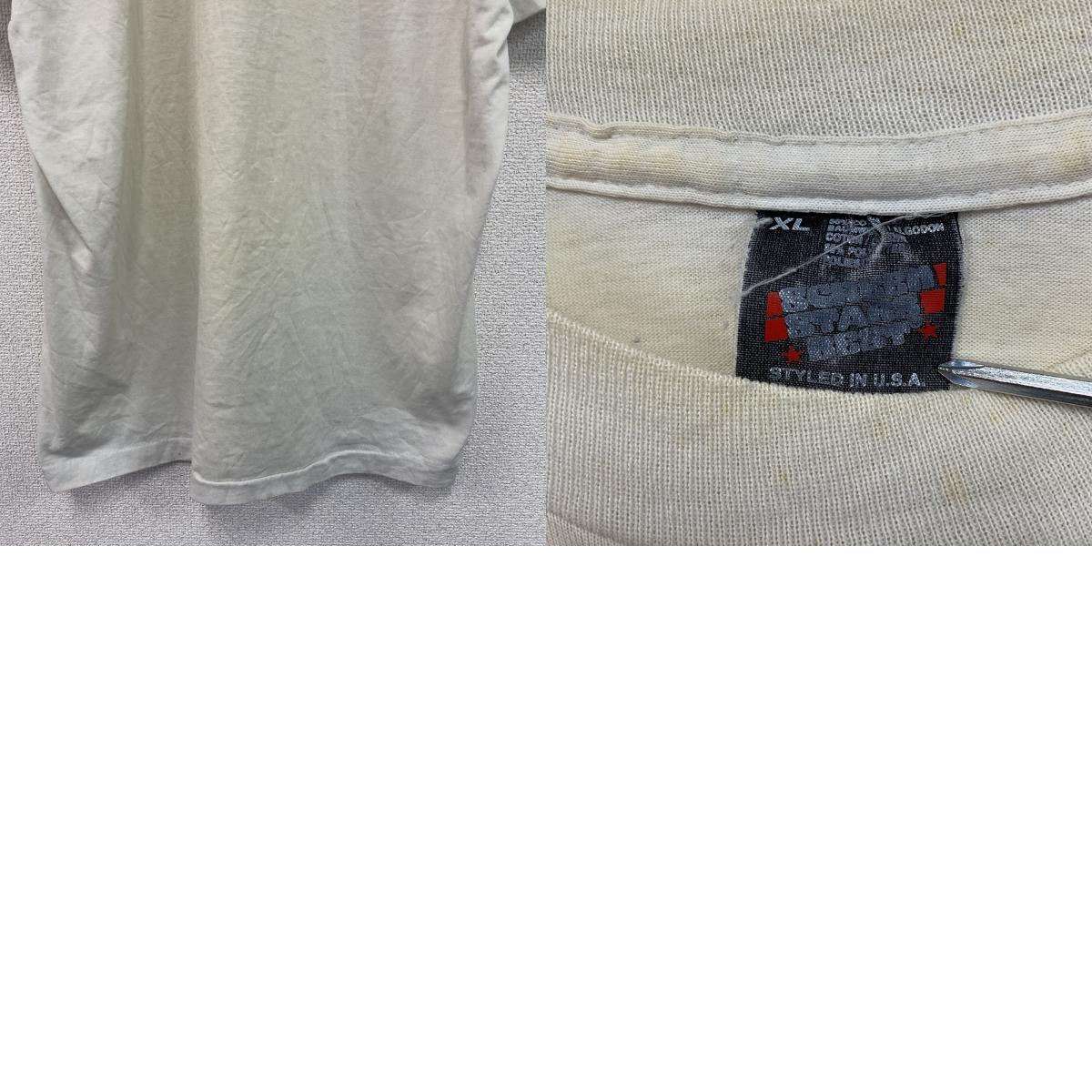 80s SCREEN STARS スクリーンスターズ 半袖プリントTシャツ 白 ホワイト XLサイズ