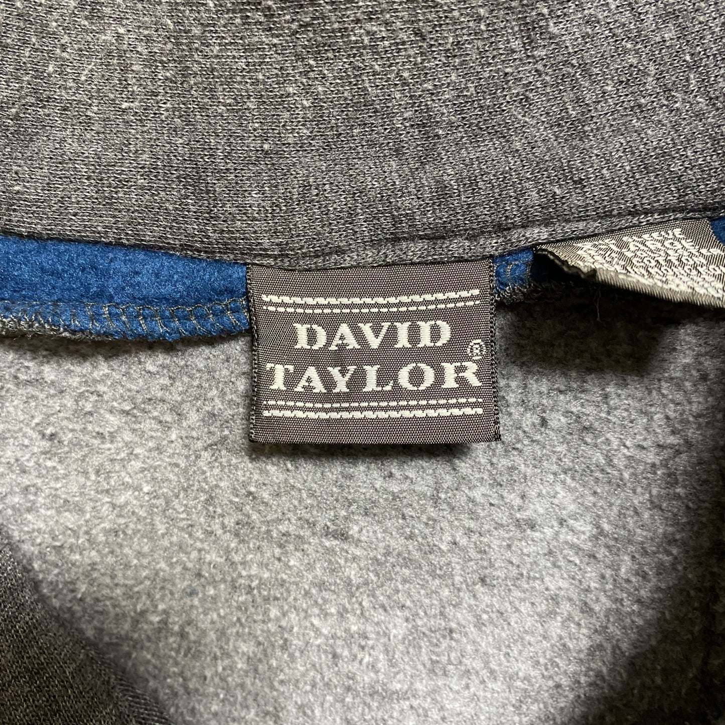 古着 used DAVID TAYLOR デヴィッドテイラー 長袖フルジップスウェット トレーナー ブルゾン グレー XLサイズ