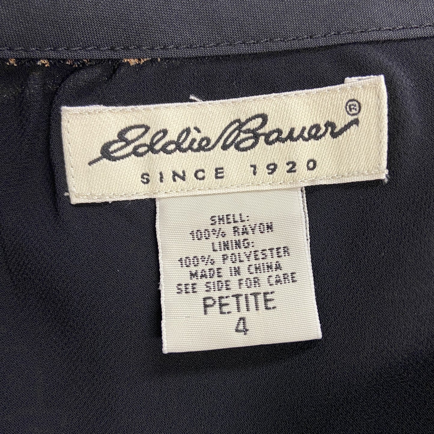Eddie Bauer エディーバウアー ロングスカート/サーキュラースカート 総柄 黒 ブラック 4サイズ