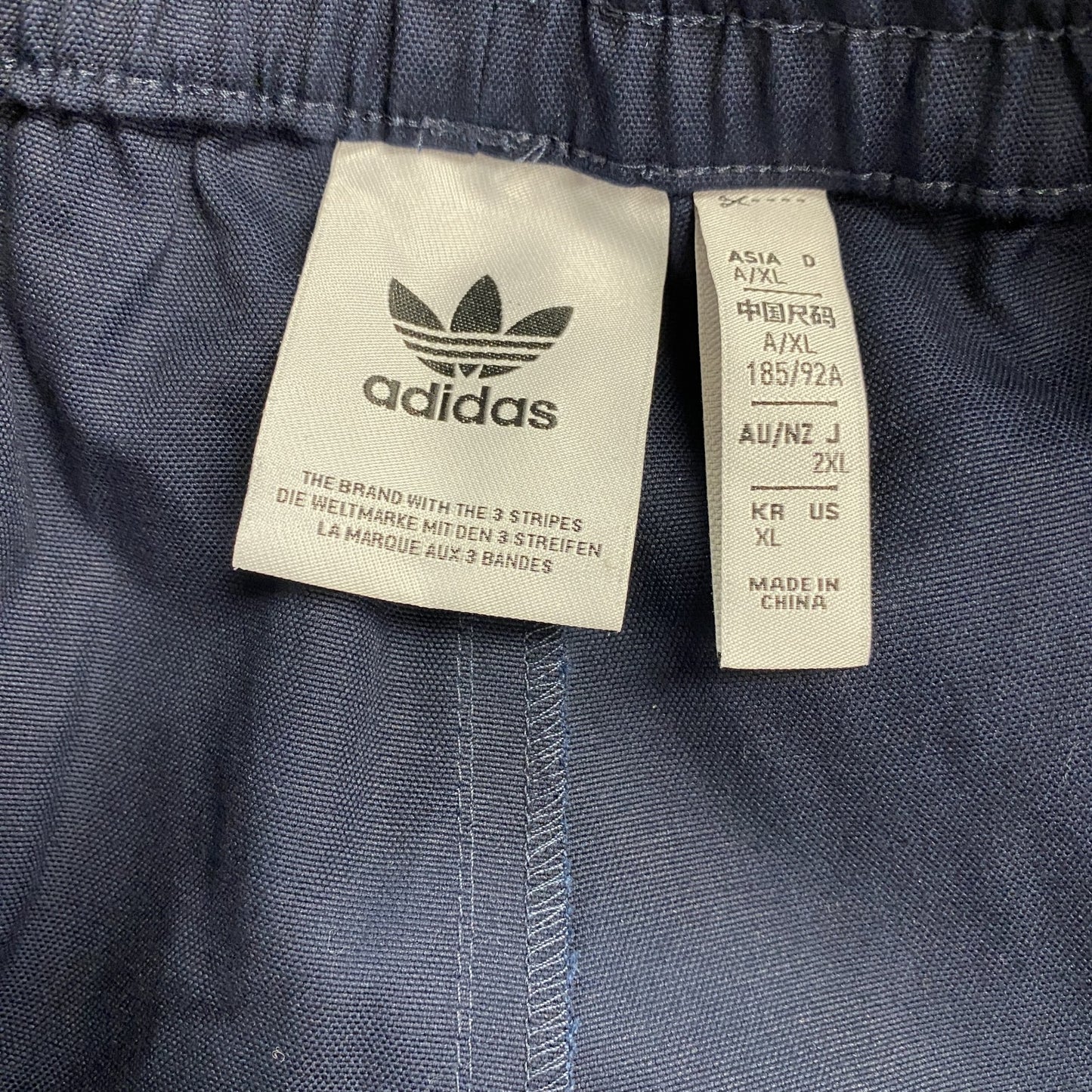 adidas アディダス ワークパンツ/チノパンツ 紺 ネイビー 2XLサイズ