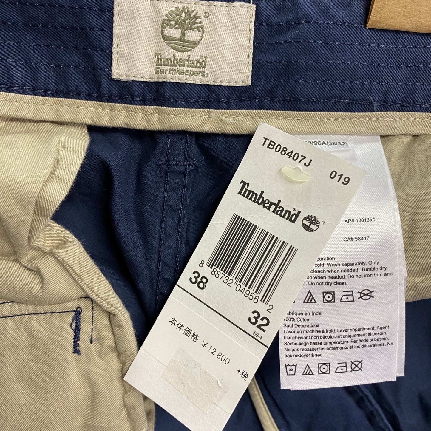 Timberland ティンバーランド カーゴパンツ ジップフライ 紺 ネイビー W38サイズ