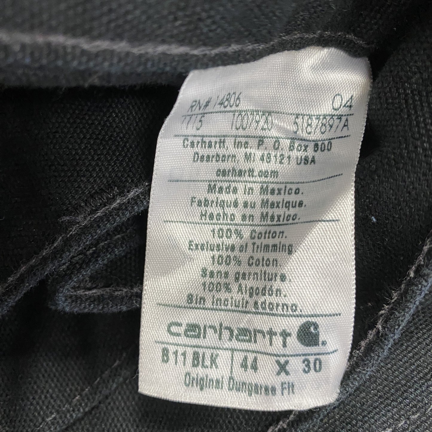 Carhartt カーハート ペインターパンツ ワークパンツ 黒 ブラック W44