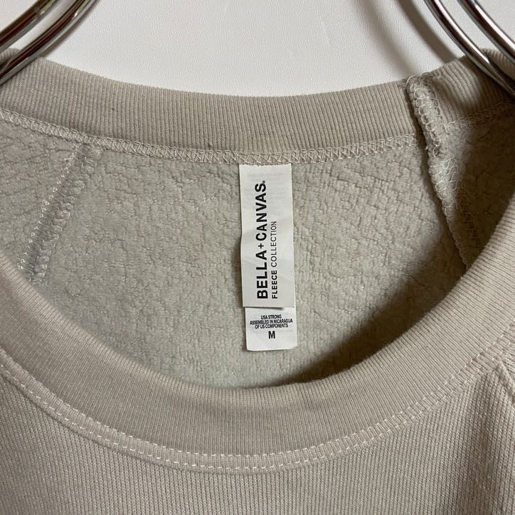 古着 used BELLA CANVAS 長袖プリントスウェット トレーナー volleyball 白 ホワイト 秋冬服 Mサイズ