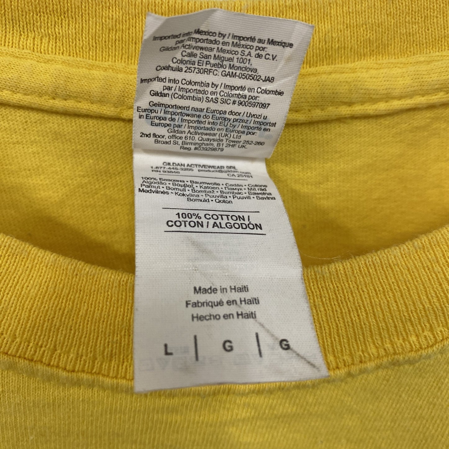 GILDAN ギルダン 半袖プリントTシャツ 黄色 イエロー Lサイズ