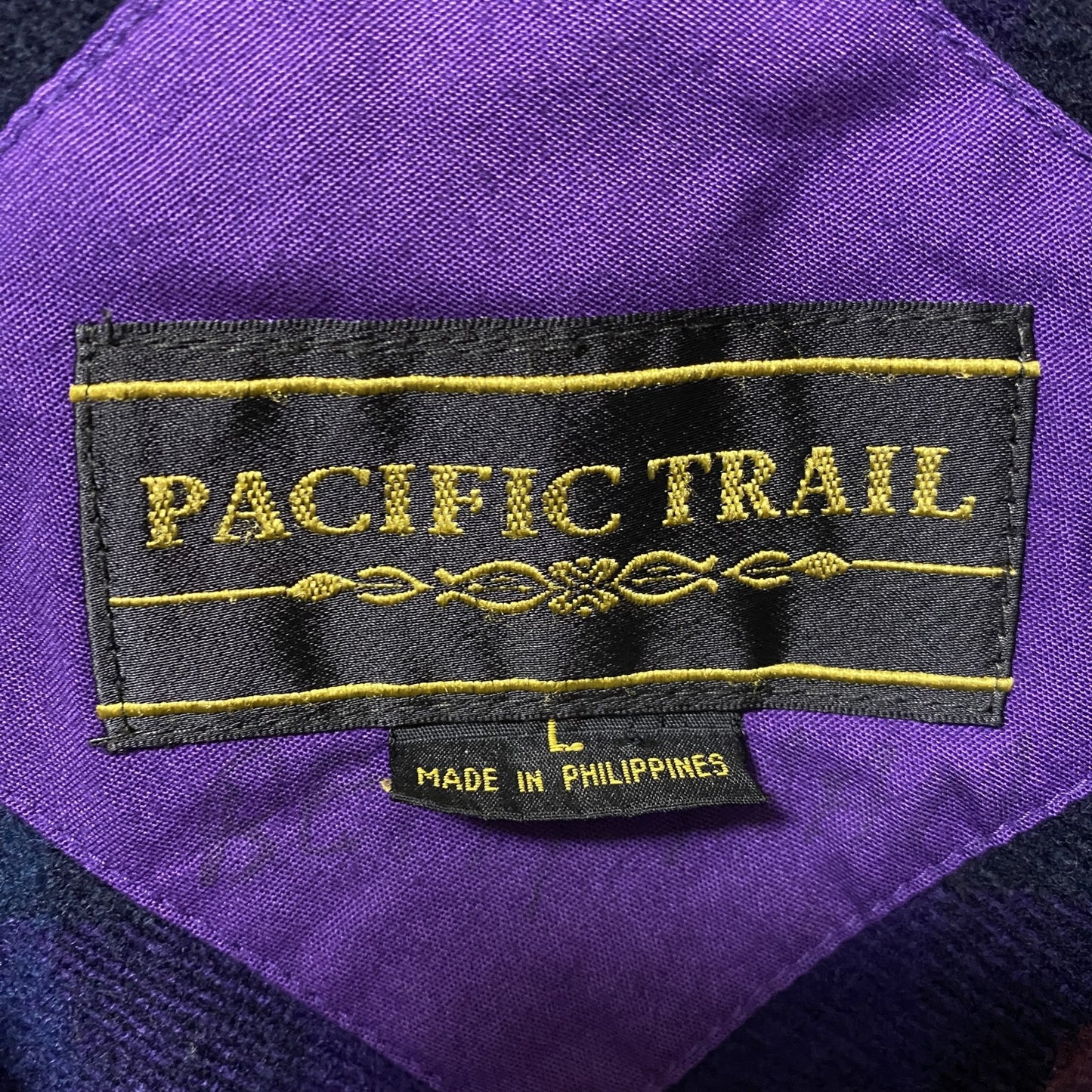 古着 used PACIFIC TRAIL 長袖ナイロンジャケット ライトアウター 紫 パープル ヴィンテージ Lサイズ