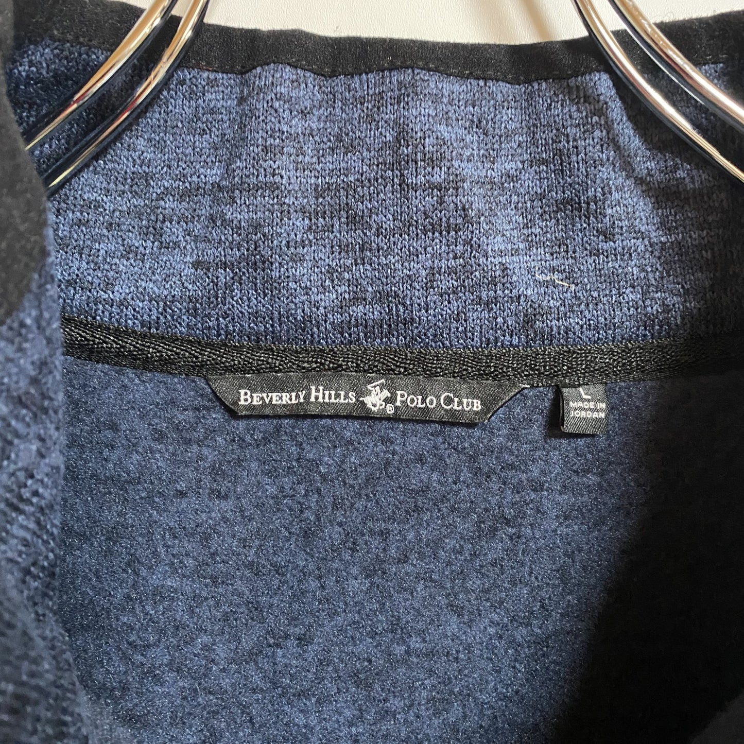 古着 used Polo club 長袖ハーフジップフリース プルオーバー ネイビー 黒 ブラック 秋冬服 Lサイズ