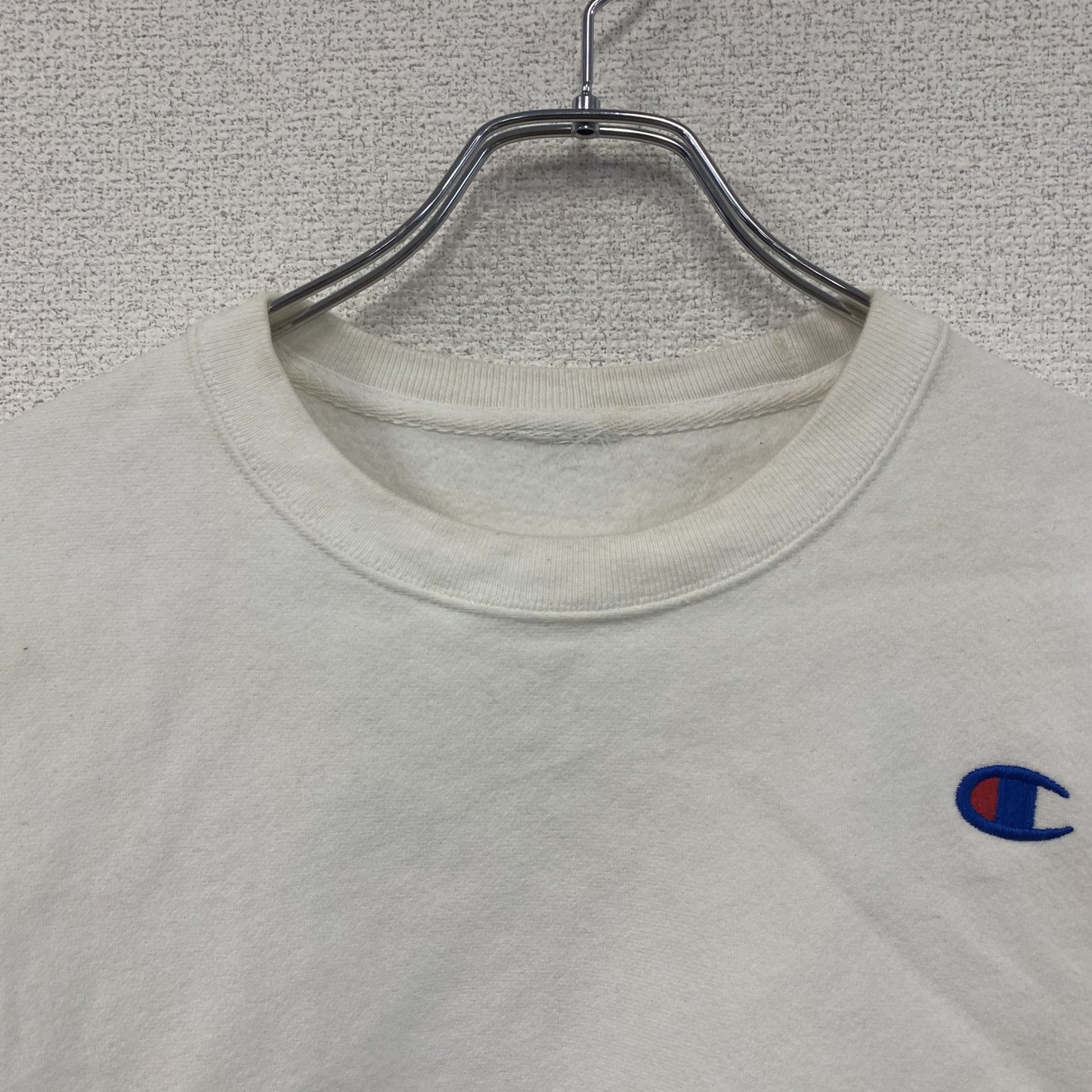 Champion チャンピオン スウェット/トレーナー 刺繍ロゴ ワンポイント 白 ホワイト