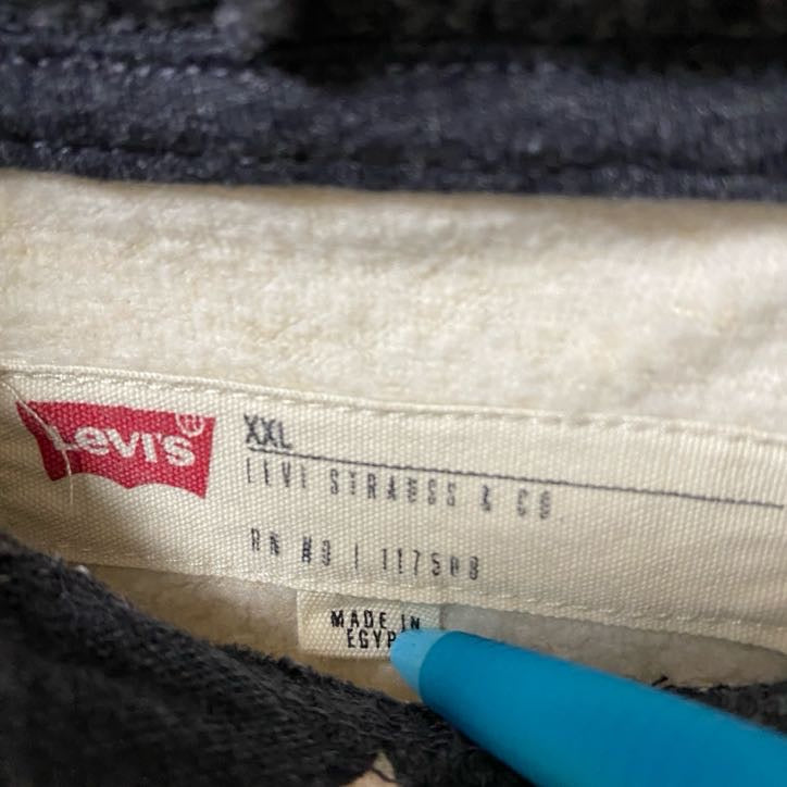 LEVI’S リーバイス スウェットパーカー/フーディー ネイビー 白 XXLサイズ