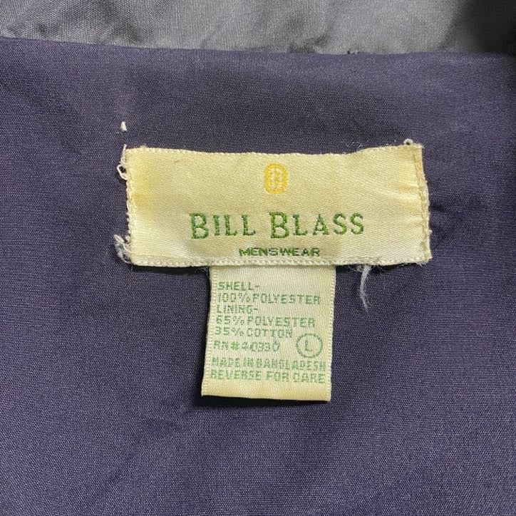古着 used BILL BLASS 長袖ハイネックブルゾン ノームコアジャンパー ダークグレー ヴィンテージ 秋冬服 Lサイズ