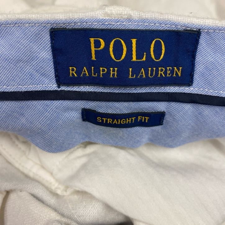 POLO RALPH LAUREN ポロラルフローレン リネンパンツ リネンスラックス ホワイト W38