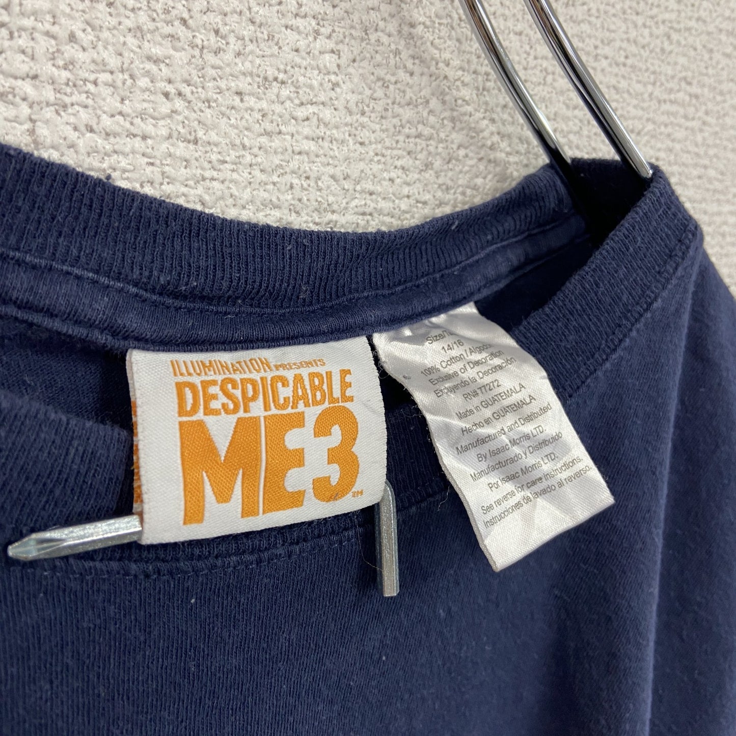 DESPICABLE ME3 半袖プリントTシャツ キャラT ミニオン 紺 ネイビー 14/16サイズ