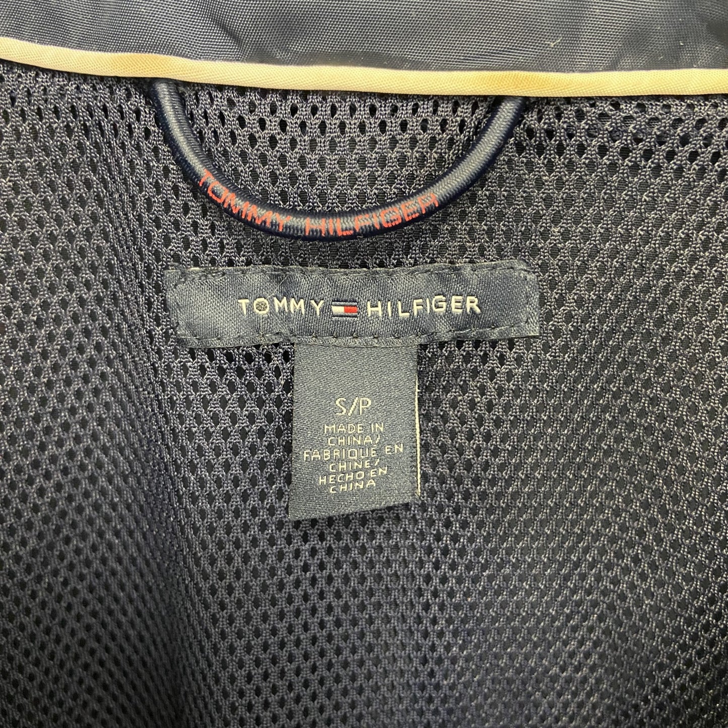 古着 used TOMMYHILFIGER トミーヒルフィガー 長袖ナイロンジャケット フルジップアウター シンプル Sサイズ