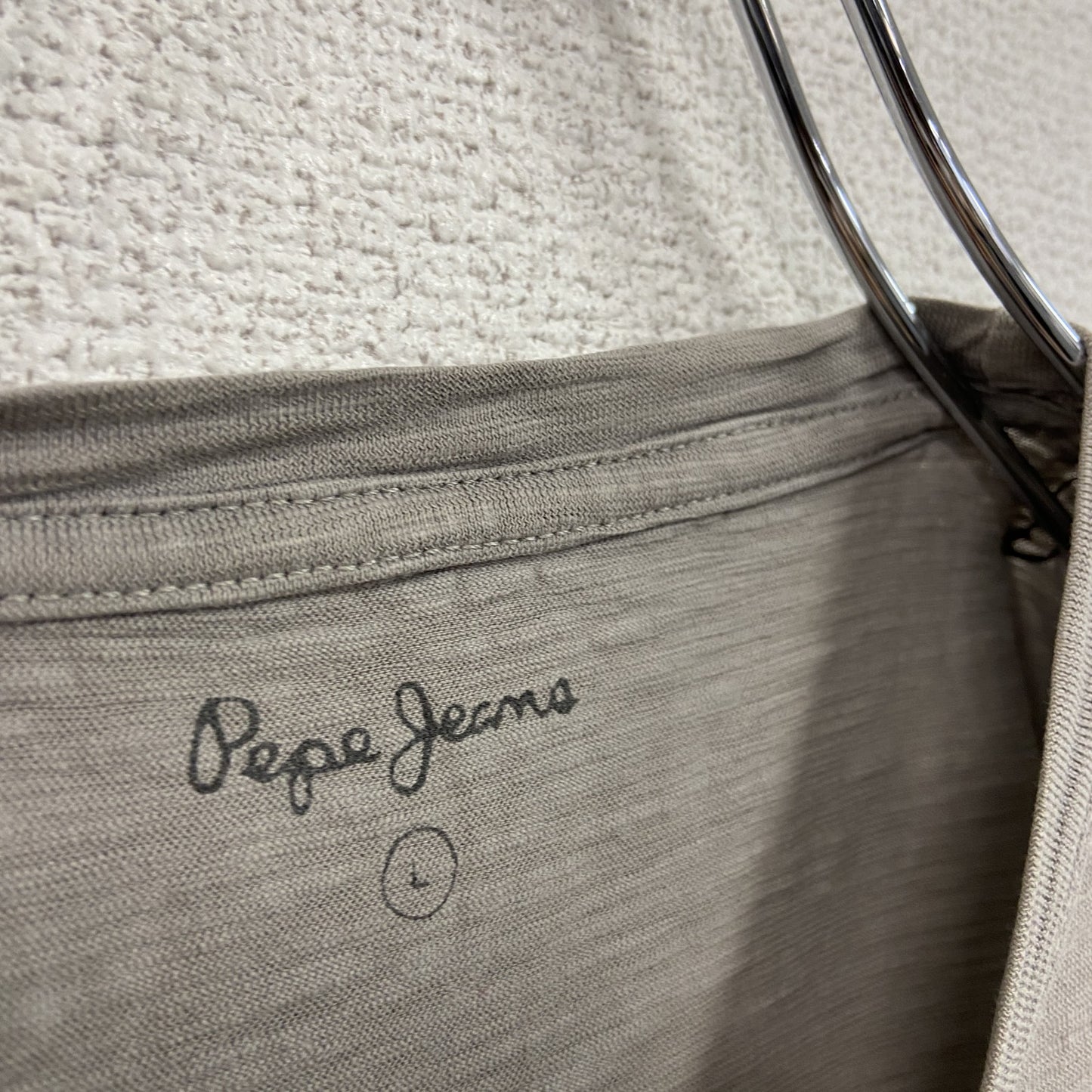 PEPE JEANS 半袖プリントTシャツ グレー 灰色 Lサイズ
