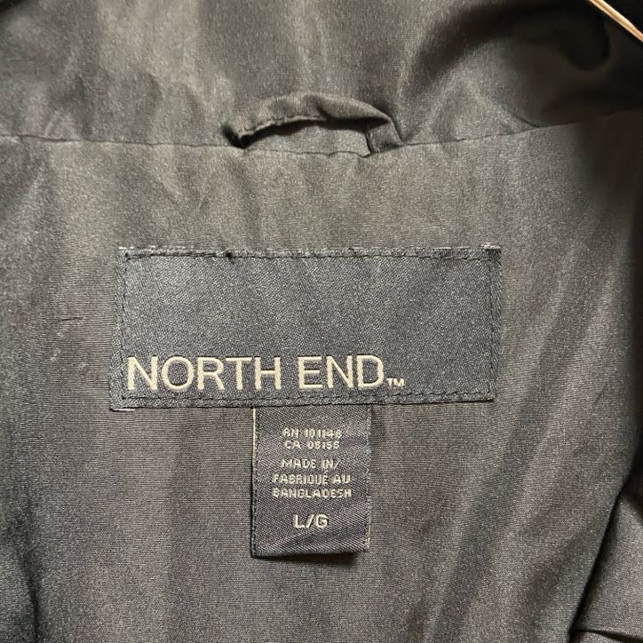 古着 used NORTHEND ノースエンド 長袖フルジップナイロンジャケット 切り替え Nestle 赤 レッド Lサイズ