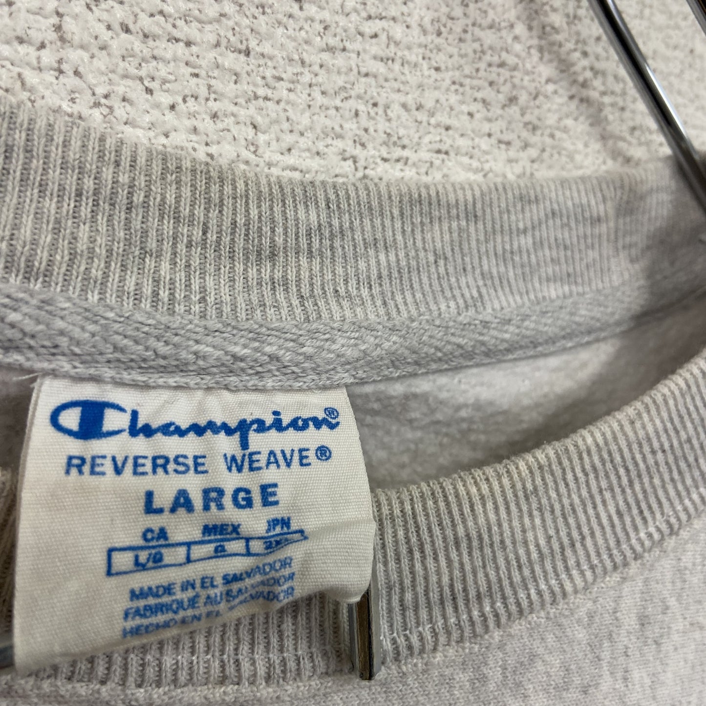 Champion チャンピオン リバースウィーブ スウェット/トレーナー 3連プリント 霜降りグレー Lサイズ