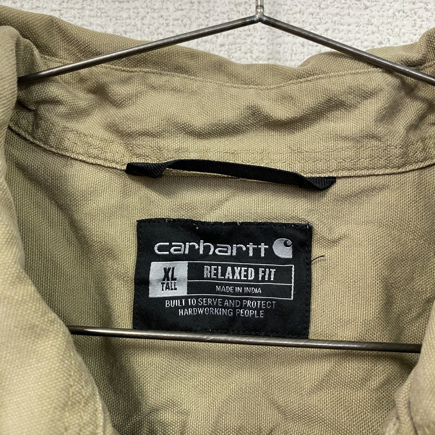 Carhartt カーハート 半袖ボタンダウンシャツ ワークシャツ ダブルポケット ベージュ XLサイズ