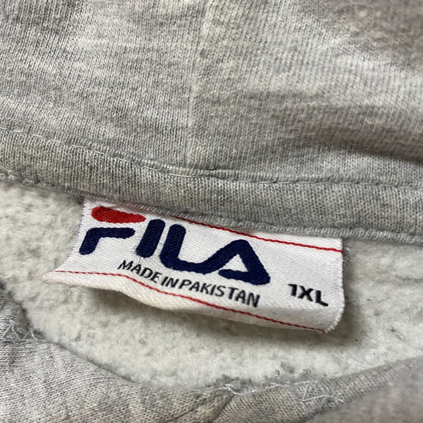 FILA フィラ スウェットパーカー/フーディー デカロゴ スポーツミックス ビッグシルエット グレー ブラック 1XLサイズ