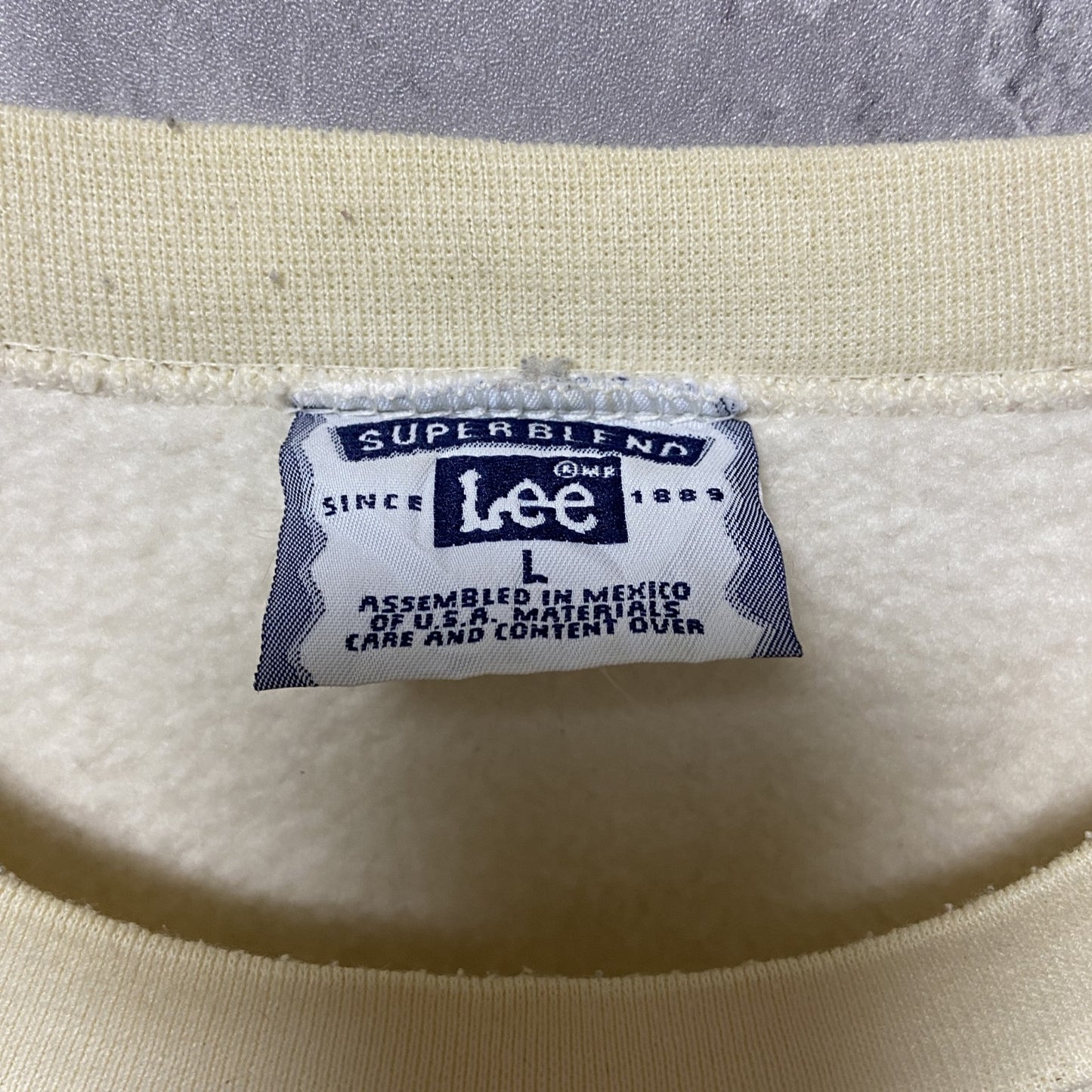 古着 used Lee リー Cape May 長袖スウェット トレーナー ワンポイント刺繍 クルーネック 灯台 Lサイズ