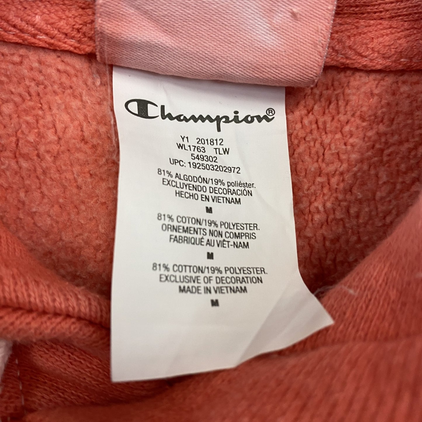 Champion チャンピオン リバースウィーブ スウェットパーカー/フーディー タイダイ柄 ピンク Mサイズ