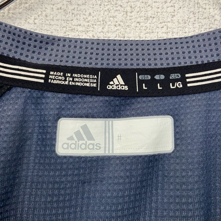 古着 used adidas アディダス 半袖ハーフジップトラックジャケット ワンポイント刺繍ジャージ ソフトボール Lサイズ
