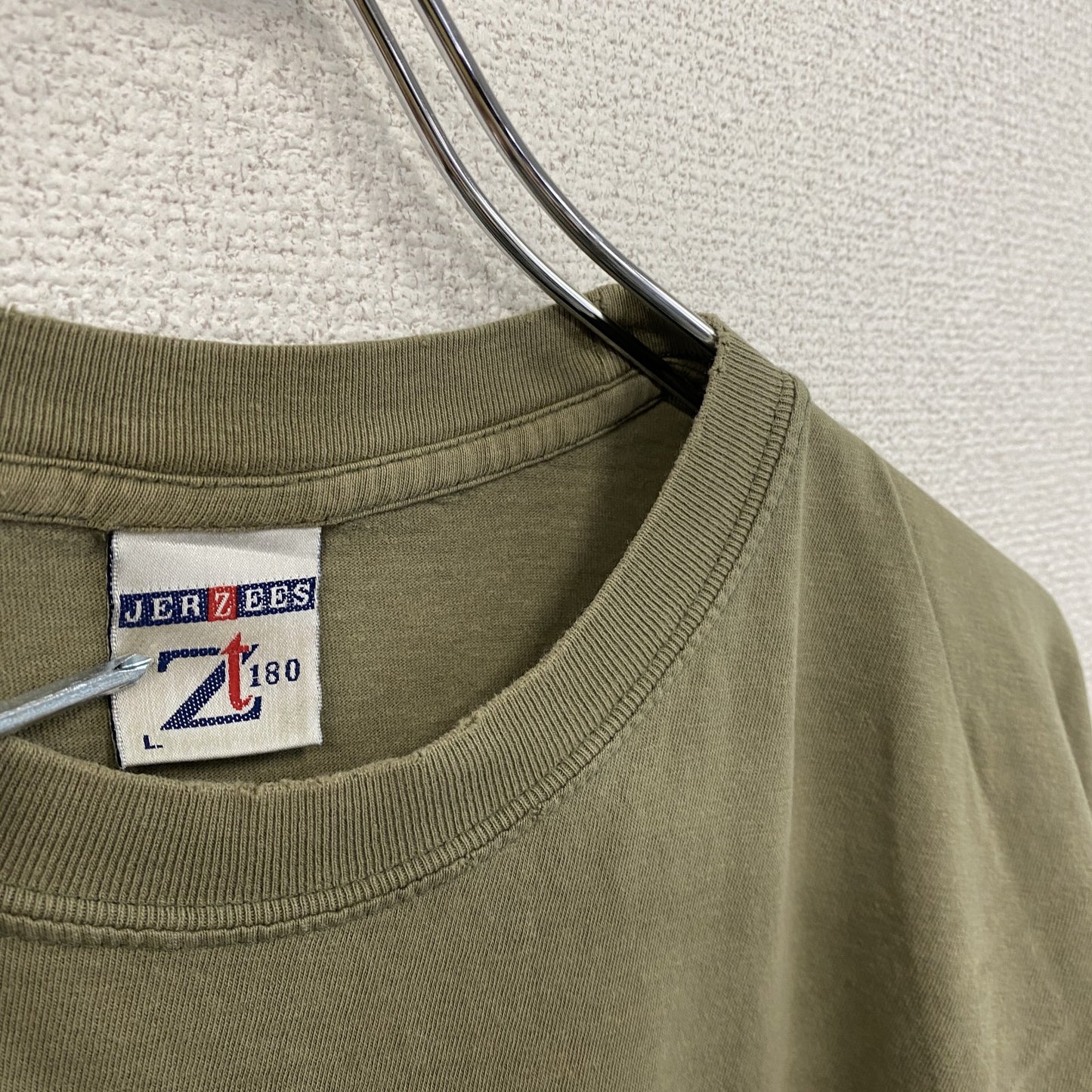 ~00s JERZEES ジャージーズ ARMY 半袖プリントTシャツ ヴィンテージ カーキ Lサイズ