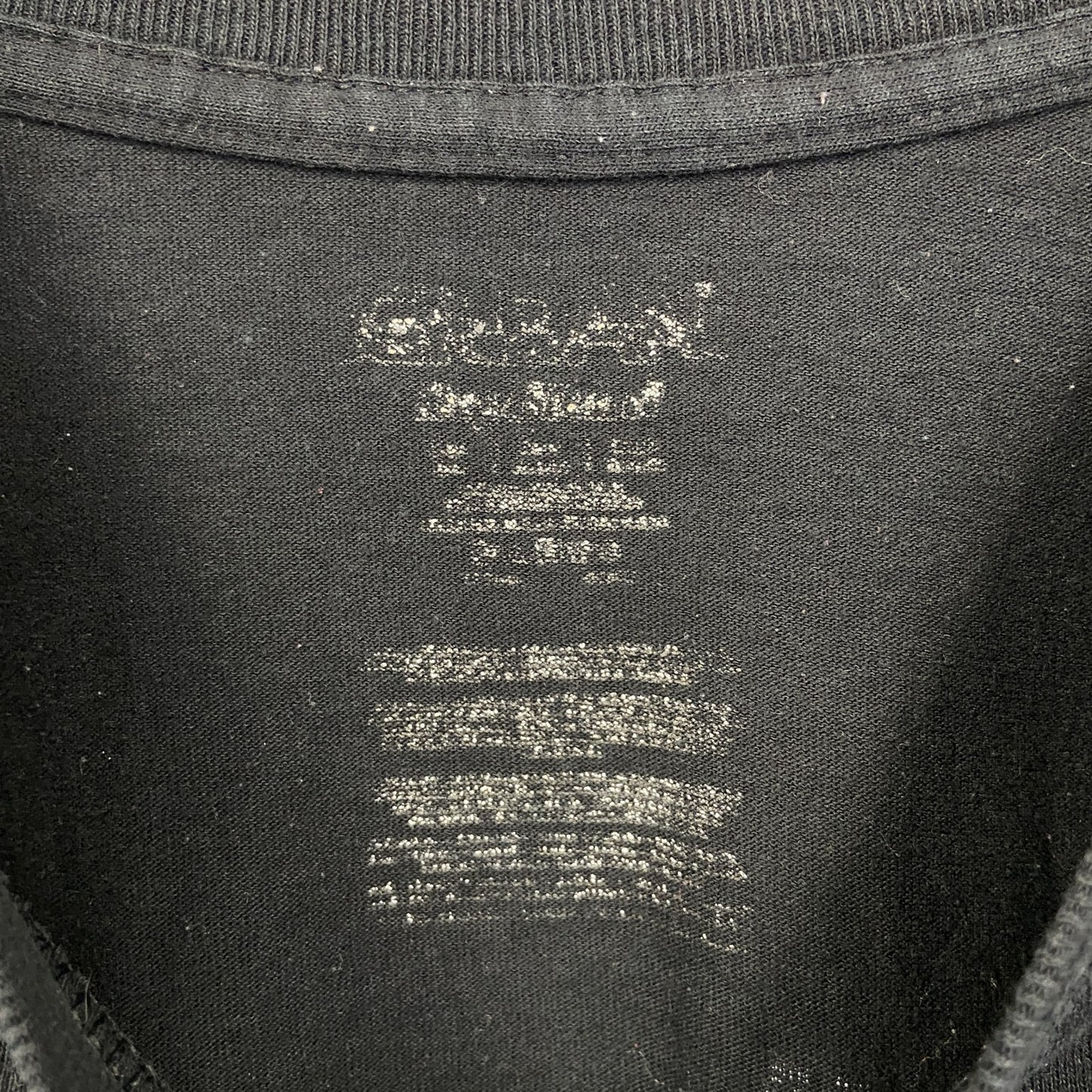 古着 used GILDAN ギルダン 半袖デザインプリントTシャツ バックプリント クルーネック 黒 ブラック KENT