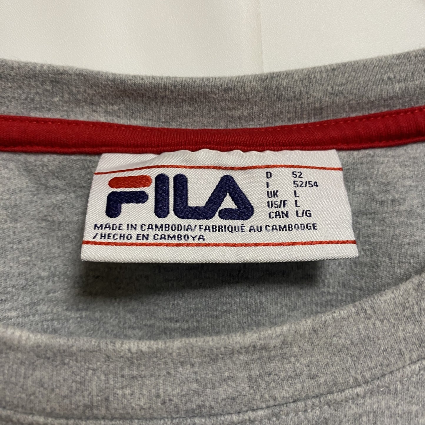 FILA フィラ スウェット/トレーナー ワンポイント スポーツミックス ビッグシルエット 灰色 グレー Lサイズ
