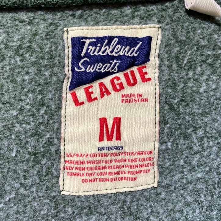 古着 used Triblend Sweats 長袖カレッジプリントスウェット トレーナー セントノアバート大学 緑 Mサイズ