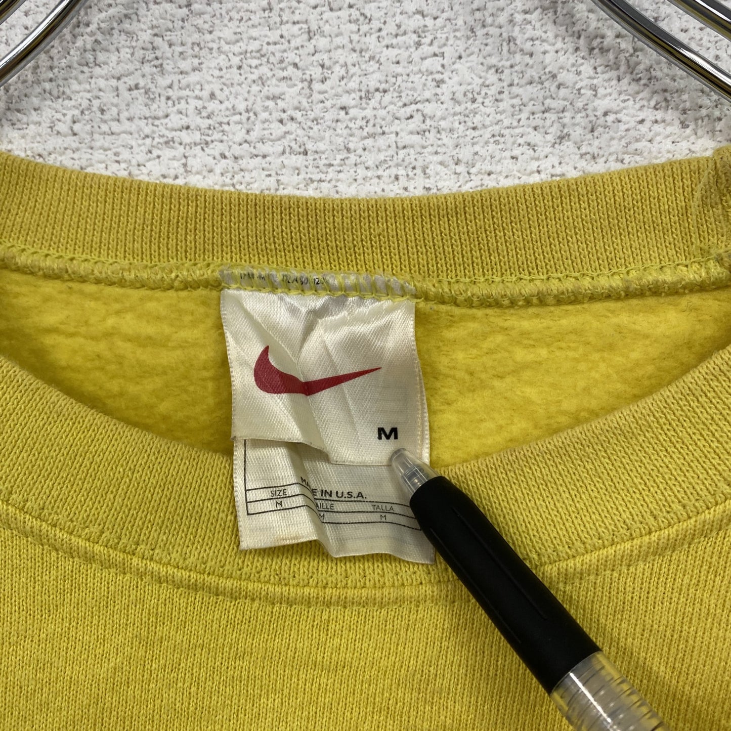 90s NIKE ナイキ スウェット/トレーナー ヴィンテージ 黄色 イエロー Mサイズ