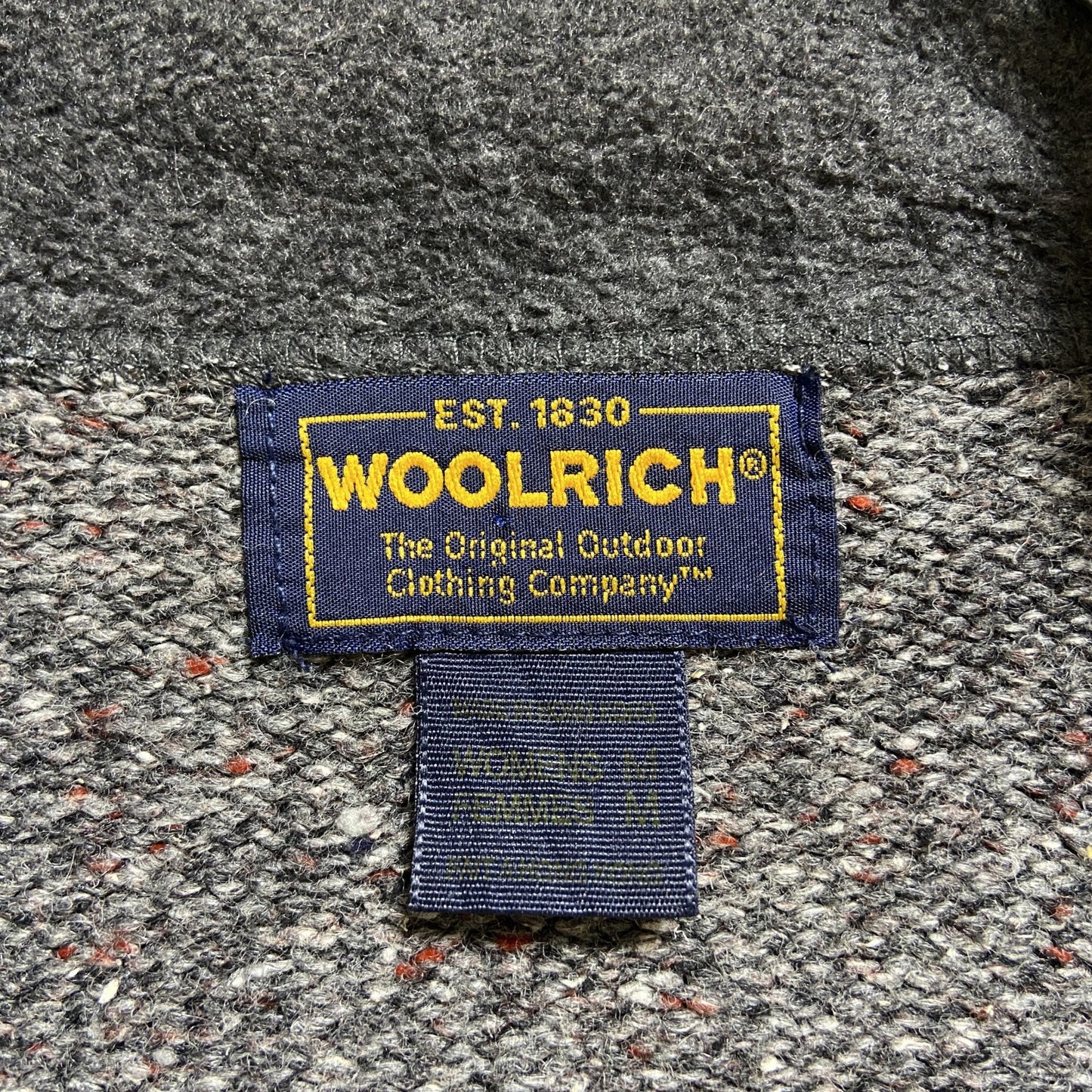 古着 used WOOLRICH ウールリッチ 長袖ハーフジップニット セーター グレー vintage ヴィンテージ Mサイズ