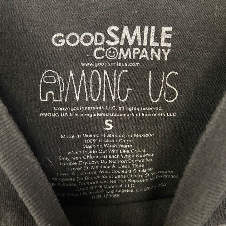 古着 used Among us アモングアス 半袖ゲームプリントTシャツ レトロデザイン クルーネック 黒 ブラック Sサイズ