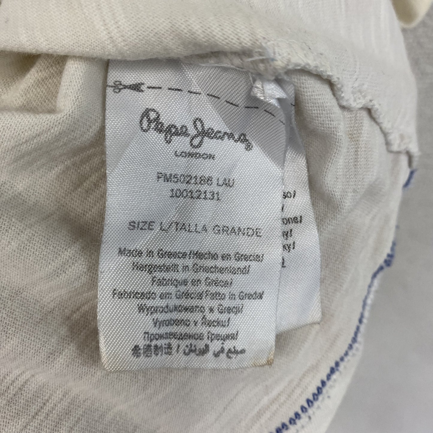 PepeJeans ペペジーンズ 半袖プリントTシャツ 白 ホワイト Lサイズ