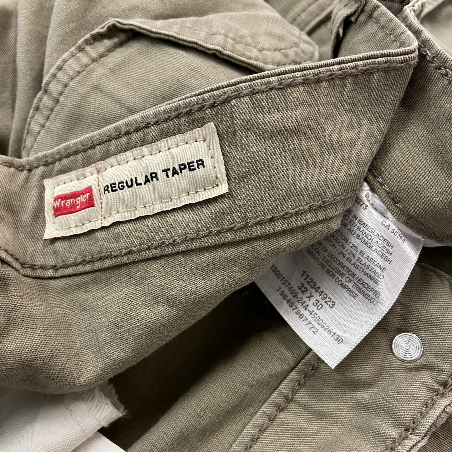 Wrangler ラングラー カーゴパンツ ワークパンツ ジップフライ カーキ W32サイズ