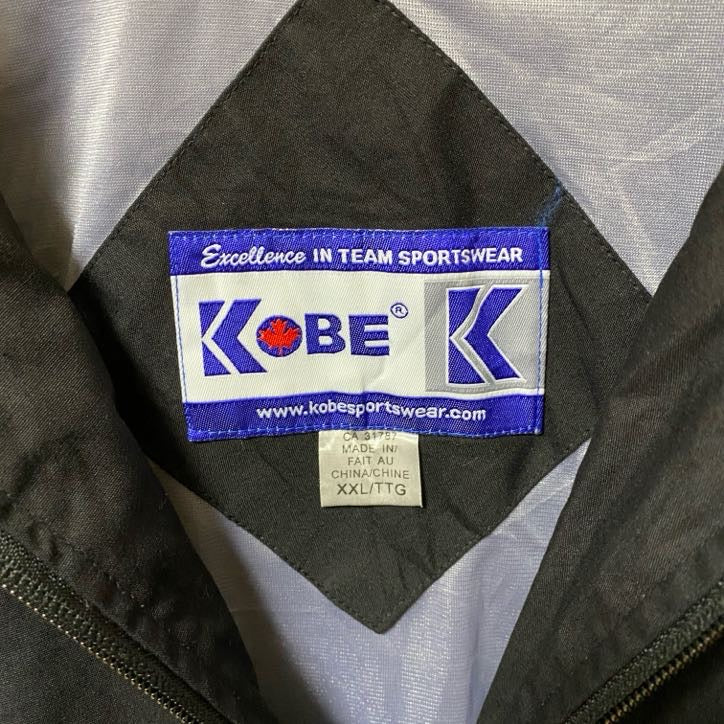 古着 used KOBE 長袖ナイロンジャケット ジップアップアウター ハイネック ビックシルエット XXLサイズ