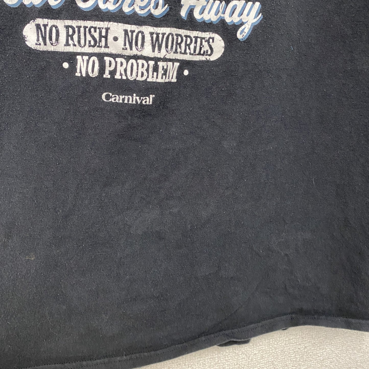 Carnival Cruise 半袖プリントTシャツ 6連プリント アーチプリント 英字プリント 船 黒 ブラック
