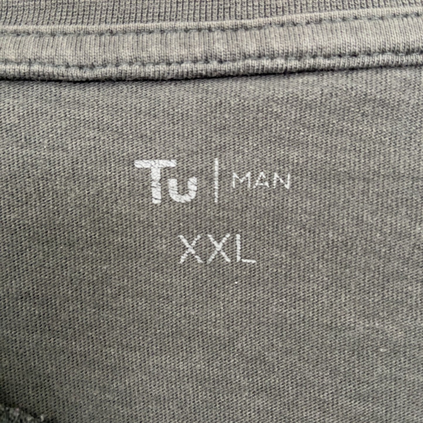古着 used Tu MAN 半袖ビッグプリントTシャツ バイク INDIANA SALVAGE 深緑 グリーン 2XLサイズ
