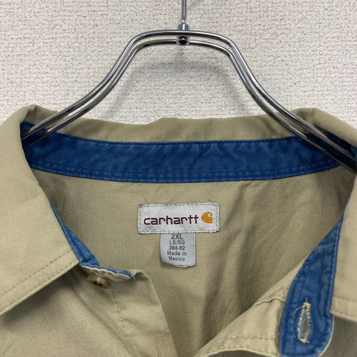 Carhartt カーハート 長袖ワークシャツ ベージュ 2XLサイズ